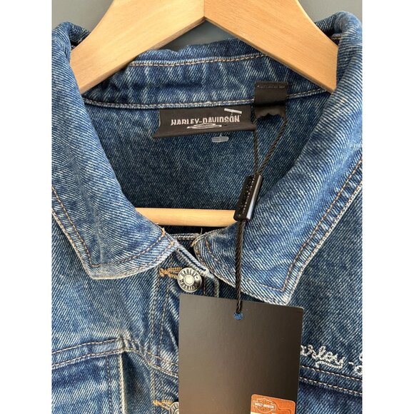 NWT Harley-Davidson® Women's Bar & Shield Logo Denim Jean Jacket MSRP $120 - Picture 4 of 7